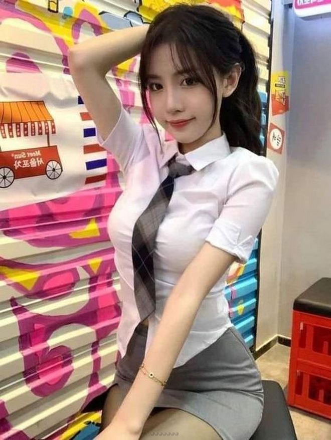 Cute Asian In A Mini Skirt